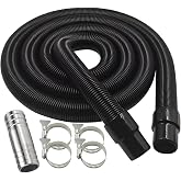 70424 RV Macerator Hose Sewer Kit for Thetford Sani-Con 62-5800 15/12, 62-5800 35/45, 22FT Camper Sewage Pump Hose/Waste Water Hose with Connect Fitting, 4 Tightening Hoops, Black