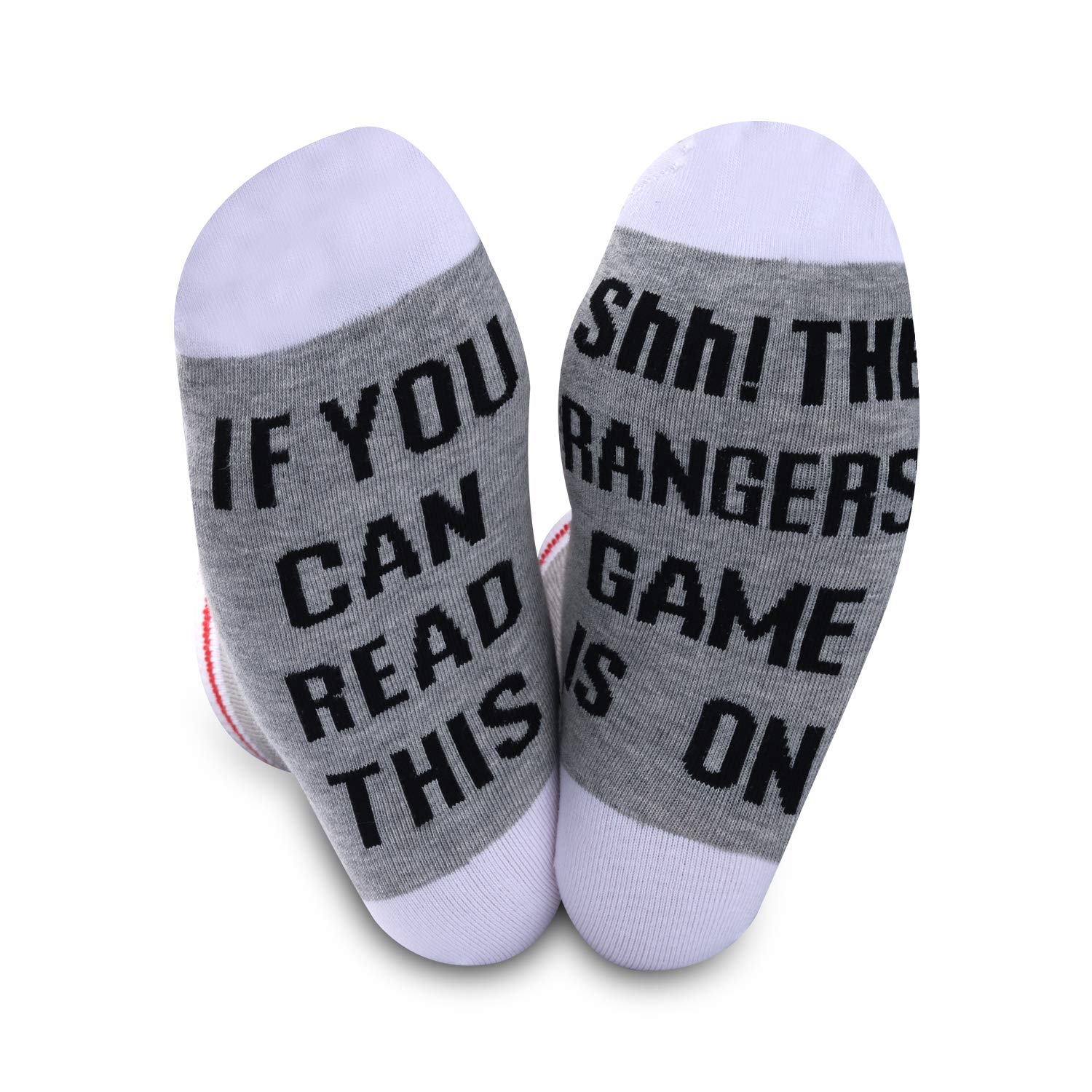 JTOUK American Football Gift Ice Hockey Gift Football Fans Gift Funny Birthday Gift Novelty Football Socks (Rangers)