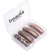 BEADIA Natural Curved Rhodochrosite Stone Beads 36x10mm 4pcs for DIY Bracelet Jewelry Making