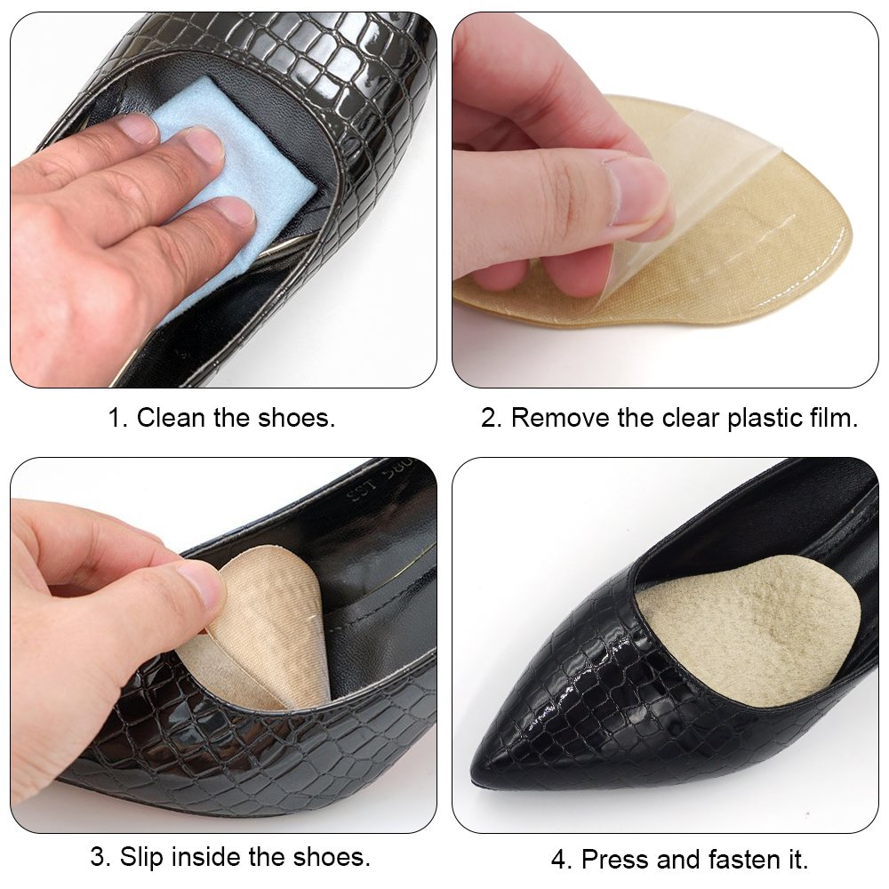 Dr. Foot’s Ball of Foot Cushions, Metatarsal Forefoot Pads, Ball of Foot Massage Pads, Instant Relief for Women and Men 2 Pairs (Beige)