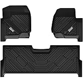 3W Floor Mats Fit for Ford F250 F350 F450 F550 2017-2025 2026 Super Duty Crew Cab Bucket Seat with Under Seat Storage, All Weather TPE Custom Fit F 250 Floor Liner(Not for Vinyl Floor), Upgraded