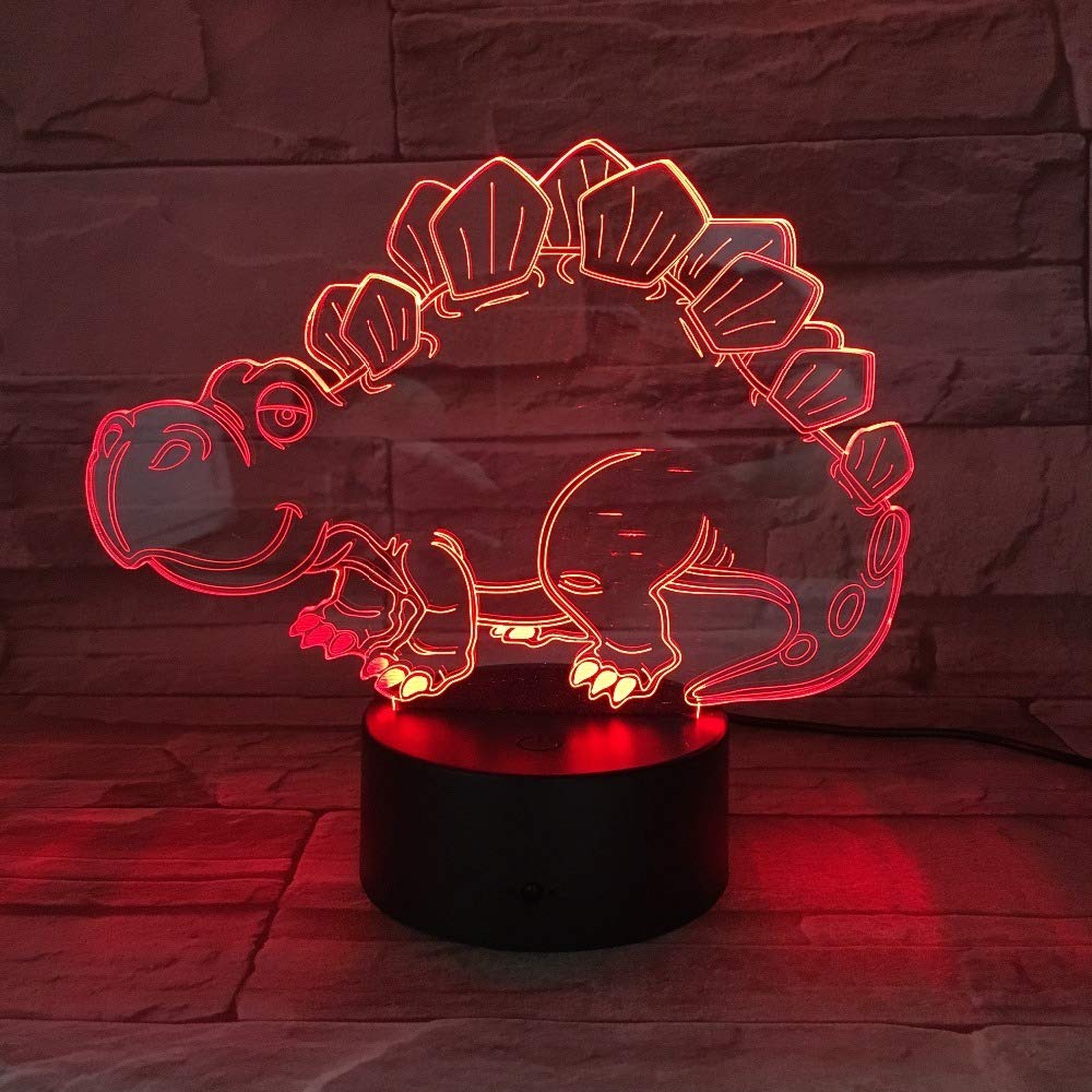 KangYD Dinosaur 3D Night Light, Visual Lamp, LED Decor Light Kids ...