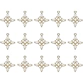 PATIKIL Crystal Rhinestone Cross Charms, Mini Pendant Beads Cross Charms for Jewelry Making Bracelet Earring Necklace DIY