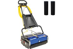 Powr-Flite Multiwash 18 inch Electric Floor Scrubber Machine with Brushes, Commercial Floor Scrubber for Carpet, Tile, VCT, Laminate, Grout, Sports Floor, Concrete and more, PFMW18