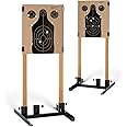 Steel Target Stand Base (2 Pack) - Adjustable 8" To 24" Width For Shooting Paper & Cardboard Targets