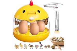 AUNVITO Incubators for Hatching Eggs, with Smart Temperature Control and Circular Airflow System, Perfect for Beginners, Small Farms, and Hatching Chicken, Quail, Goose, Bird, Duck Eggs at Home