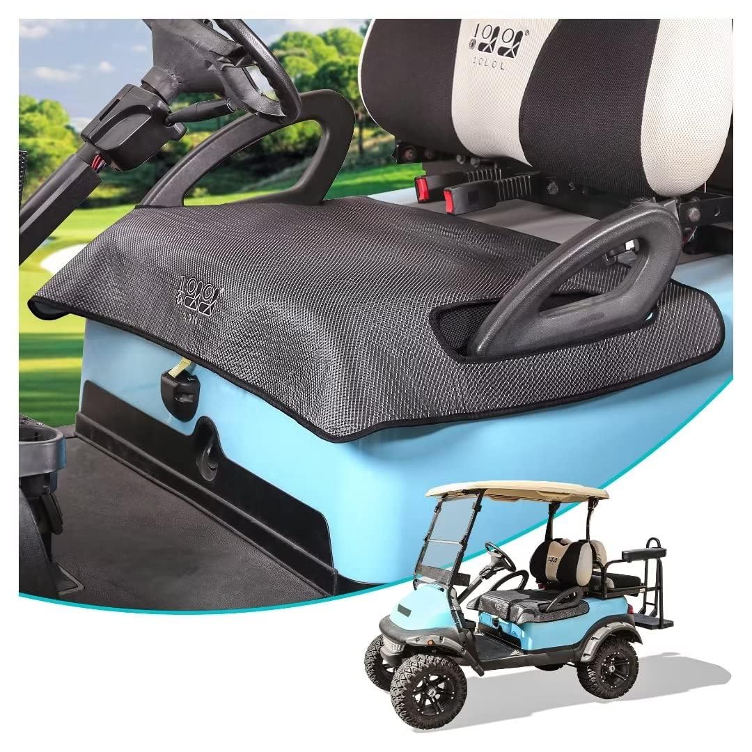 10L0L Golf Cart Seat Cover Blanket Cushion Cover Universal for EZGO TXT RXV/Club Car DS Precedent Golf Buggy with Armrests, Gray