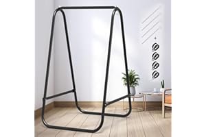 TOREVSIOR Hammock Chair Stand, A-Shaped Swing Stand Max Load 500 Lbs Hammock Chair Stand Only for Hanging Swing Hammocks, Hammock Chair with Stand for Indoor Outdoor Patio Backyard(Black)