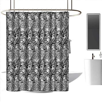 Amazon Com Coolteey Shower Curtains Teen Boys Leaf Lace Style