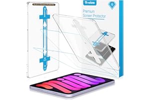 MOHAVE 2 Pack Screen Protector for iPad Mini A17 Pro 2024 7th/6th Generation 8.3″ 2021 [Auto Alignment] Tempered Glass [Military Grade Protection] Supports Apple Pencil