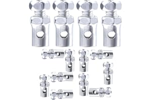 Heymaillc 20PCS 1/8" Universal Throttle Brake Cable Ends Go Kart Throttle Cable Stops Locks Cable Clamps Lock Repair Kit for Motorcycles Motorized Bike Lawn Mowers Tractors Scooters