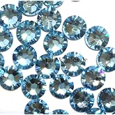 Aquamarine Blue 2088 Swarovski Crystal Flatbacks No-Hotfix 16ss 4mm ss16 | 144 pcs (202) indigo sapphire Nail Art Xirius Rhinestones diy round resin gems beads jewelry Austrian Made in Austria