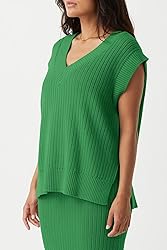Saodimallsu Womens V Neck Sweater Vest Oversized