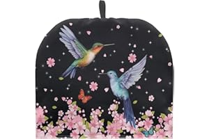 ASQVTIFE Hummingbird Tea Cozy for Teapot Insulated Butterfly Coffee Maker Cover Dust Protection Tea Pot Cover Home Kitchen Decorative Tea Cosy for Teapot Dust Protector Cover for Kitchen Machine
