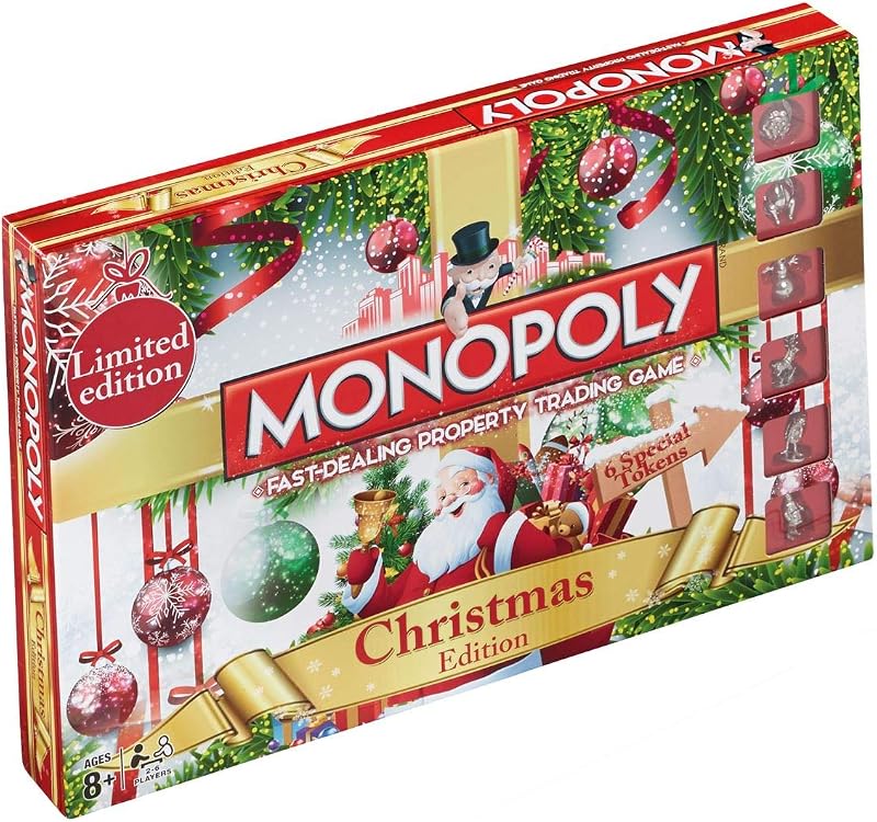 Winning Moves Christmas Monopoly Board Game Rudolph Santa Snowman Edition