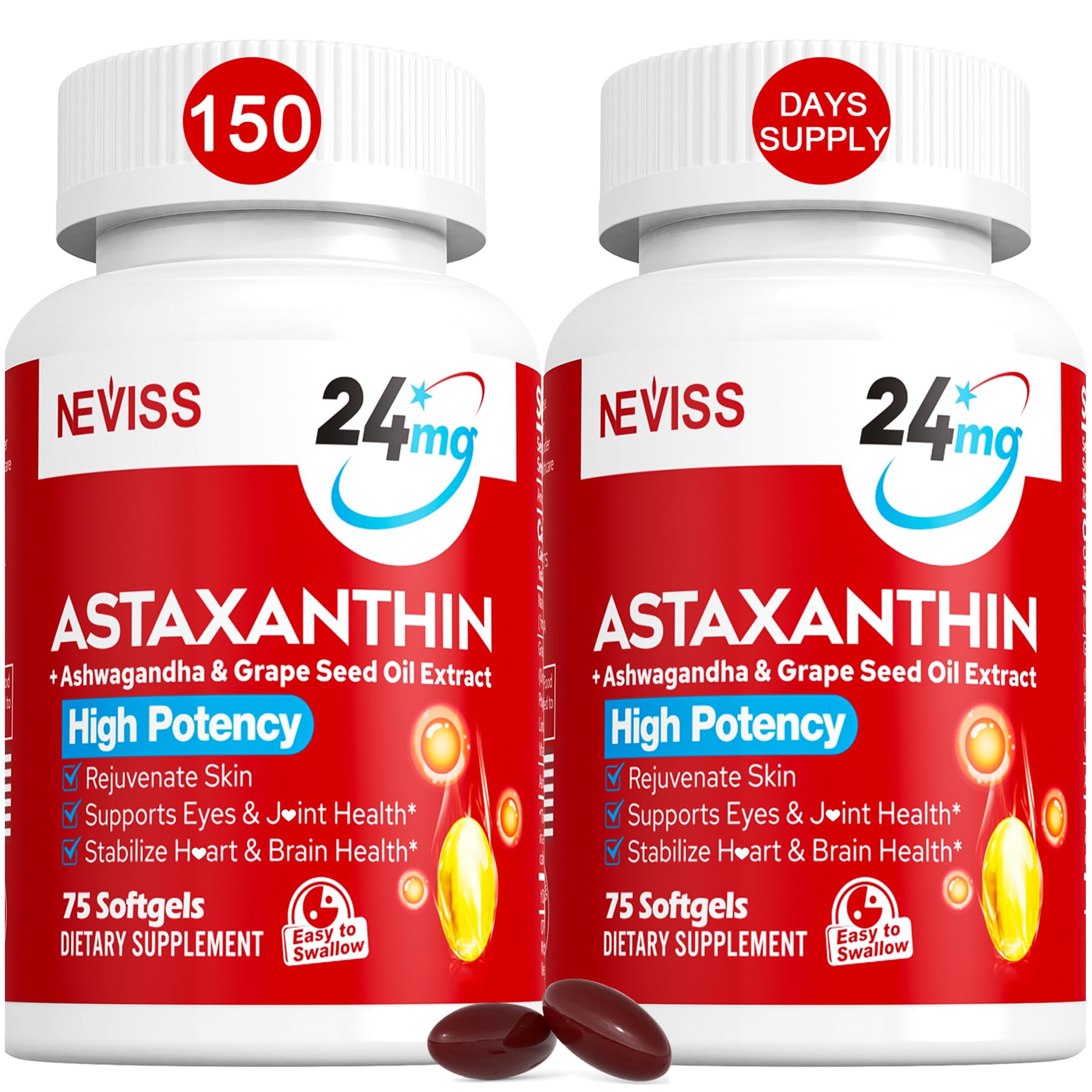 Astaxanthin 24mg 150 Softgels Antioxidant Skin, Eye & Joint Support | eBay Astaxanthin 24mg 150 Softgels Antioxidant Skin, Eye & Joint Support | eBay
