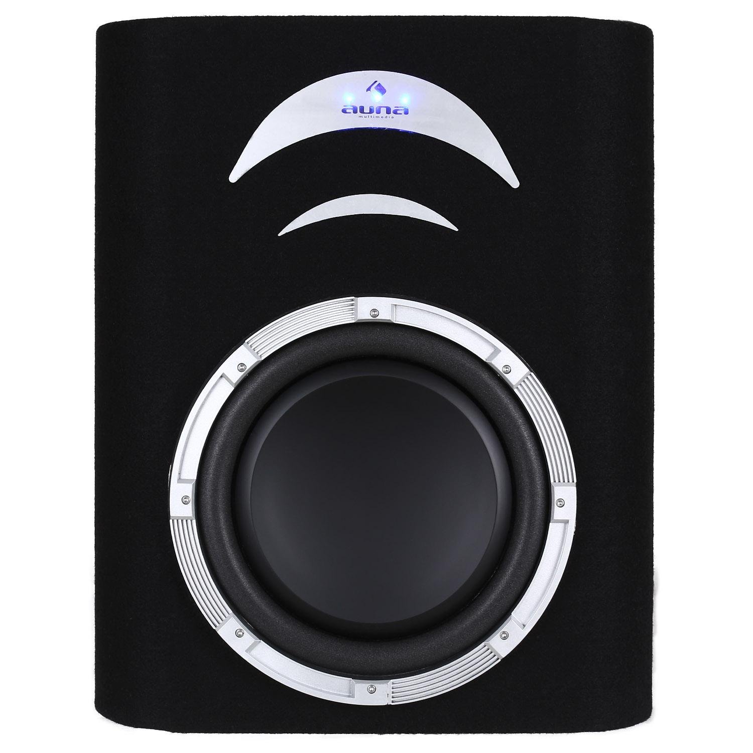 Auna CB2504BX Subwoofer Passif Plat pour Voiture Caisson de Basses