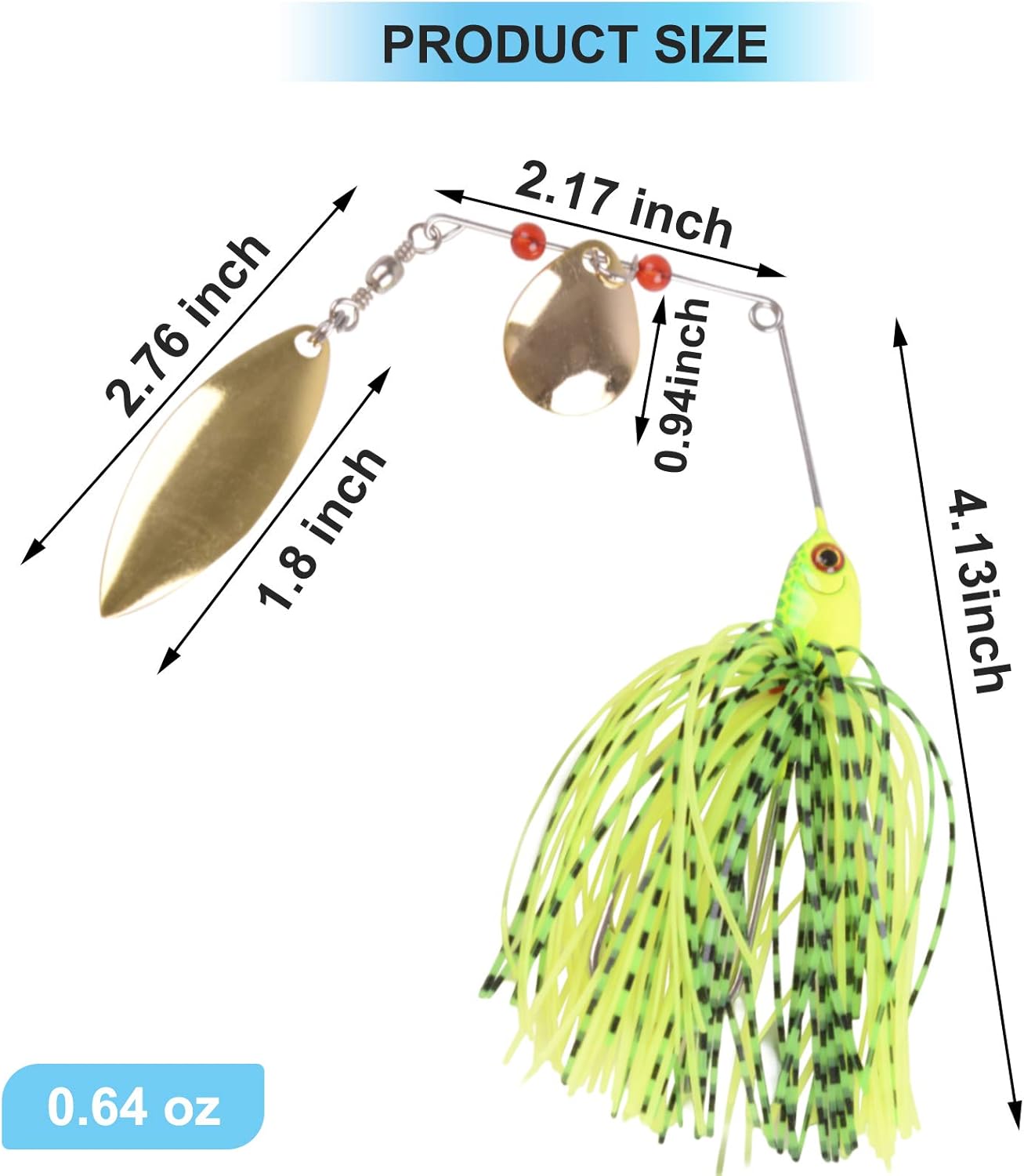 Spinnerbait Fishing Lures Bass Lure Spinner Bait Buzzbait Fishing Lure Hard Metal Spinnerbait Trout Lure Swim Jig for Bass Pike Salmon Freshwater Saltwater Fishing 6/12pcs : Sports & Outdoors