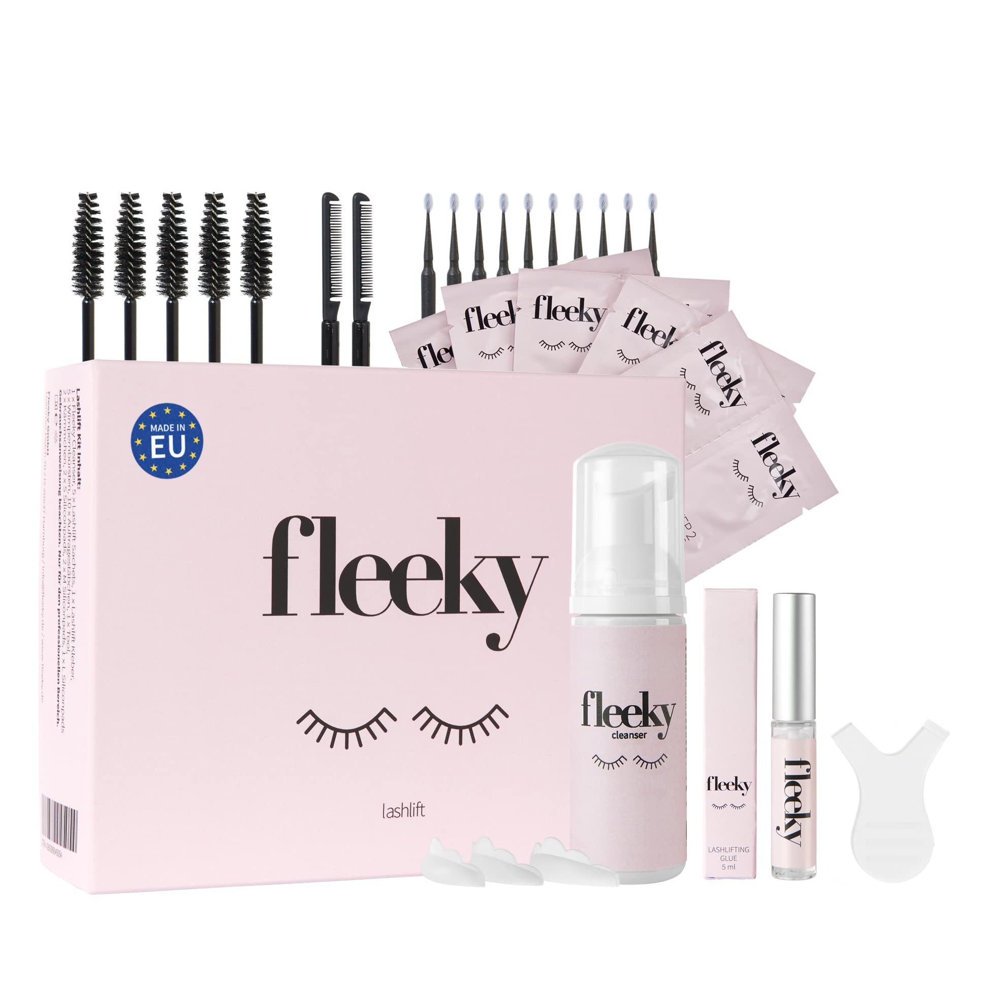 Fleeky Eyelash Lift kit Maxi – Salon Results at Home with Lasting 6-Week curl – Vegan Dermatologist-Tested Formula – 5–10 uses – perm kit lash perm kit