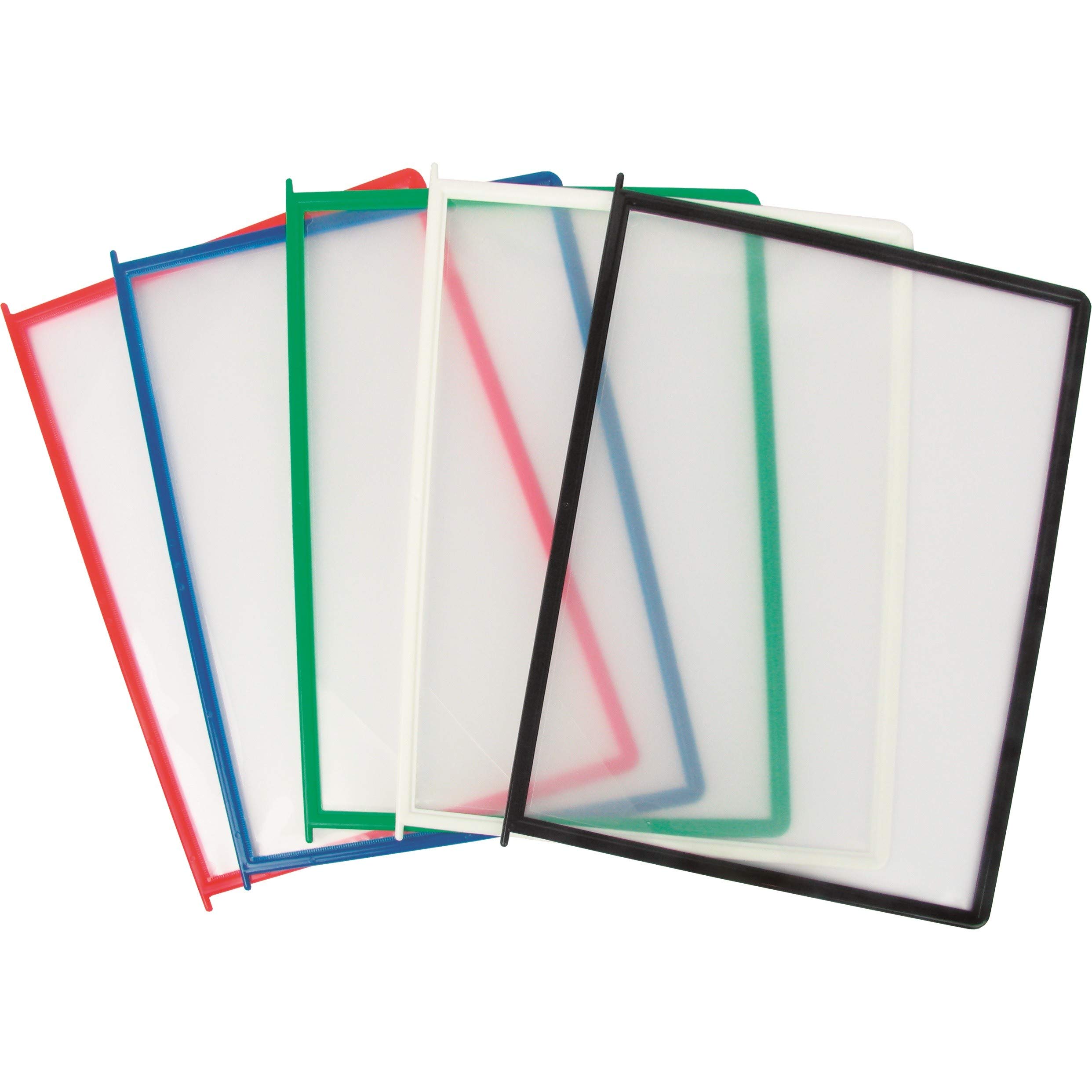 Leviatan 10 Piece Display Board System - Display Panel - A4 Presentation Films, Foldable Film - Robust Frame Construction, for Office, Production & Supermarket, Multicoloured