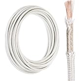 Awclub Mica High Temperature Wire, 10Ft 17AWG -60~500 Degrees Celsius, Mica Glass Fiber Heat Resistant Wire Insulated Electrical Flexible Cable for Lamp Boiler Heater, Used in Harsh Environments