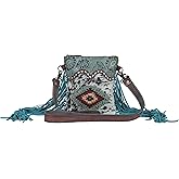 Myra Bag Viridian Leather & Hairon Bag S-3813