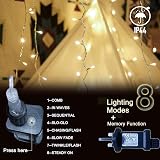Gresonic 100LED Fairy Lights Warm White 8 Modes 66ft Outdoor Indoor Plug In view 3
