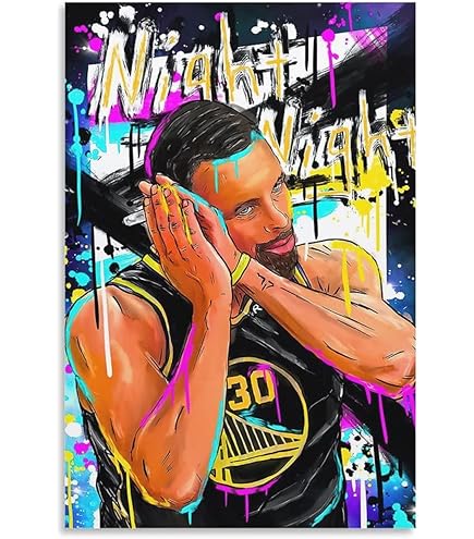 Amazon.com: Steph Curry Night Night Poster Decorative Painting