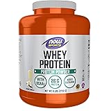 NOW Sports Nutrition, Whey Protein, 26 g With BCAAs, Creamy Vanilla Powder, 6-Pound