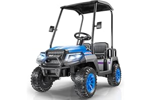 LIGIANT R9 24V Ride on Toys for Big Kids, 4-Seater Kids' Car, Golf Cart Max. Capacity: 264 Lbs, 4WD Ride on Car w/Remote Control, Detachable Awning, Spring Suspension, Music/Story/Power Display