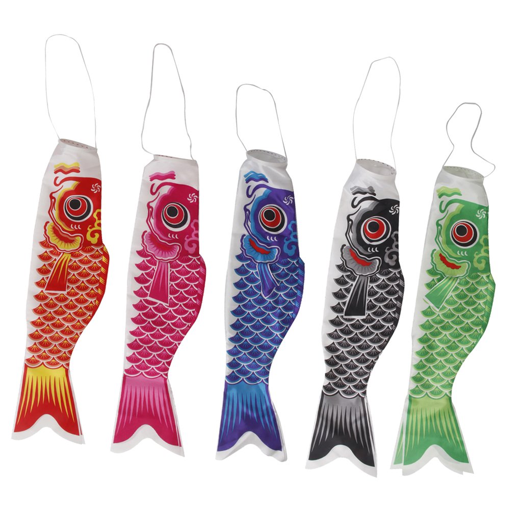 Manica A Vento A Forma Di Carpa Koinobori - Decorazione Per Giardino, Festival, Sushi Bar, Blu 1M - Foto 3