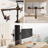 VonHaus Triple Monitor Stand 17-27 inch 75x75 100x100 VESA Clamp view 3