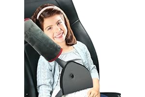 Car Seat Belt Cover, Seatbelt Pillow and Adjuster Kit for Kids, Womumon Super-soft Velvet Neck Support Cushion and Safety Belt Protection Pad for Baby Children Adult
