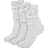 BomKinta Crew Slouch Socks Women - Retro Scrunch Short Sock - Soft Solid Ankle Socks - Gifts for Womens Size 5-11