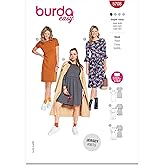 Burda Style X05708BURDA Easy to Make Misses' Striped Jersey, Slim Shift, and Day Dresses Sewing Pattern Packet, Design Code B5708, Sizes 8-18 (34-44)