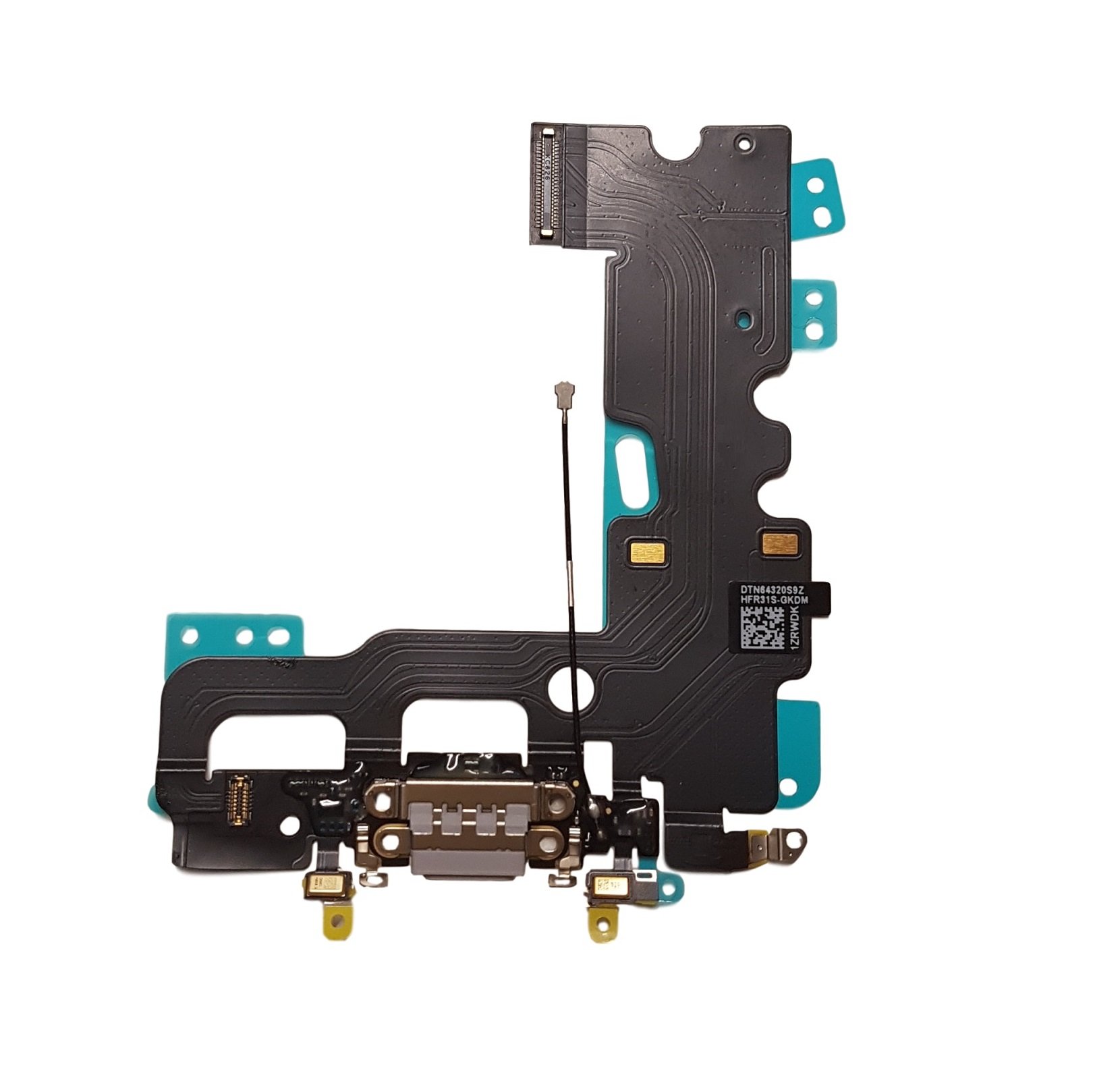 DHLK® Charging Dock connector compatible with iPhone 7 - Charging Port Flex Cable, Light Grey (A1660, A1778, A1779)