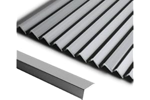 SUNWINGS 10-Pack 12 Inch Peel and Stick Aluminum Tile Trim, Decorative Kitchen Backsplash Trim Edge, Self Adhesive Tile Liner Matte Gray Medium