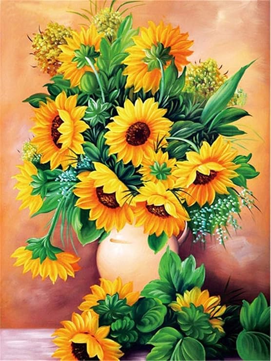 5D DIY Diamond Painting by Number Kit for Adults, Sunflower