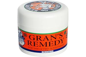 Gran's Remedy Scented Foot and Shoe Deodorizer - Scented with Citrus Extracts - Effective Odor Eliminator & Moisture Absorbing Foot Powder - Travel Size Freshness for the Whole Family - Tub