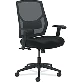 HON Crio Ergonomic Office Chair, Office Desk Computer Chair, Black | High back ergonomic desk chair with lumbar support, adjustable arms, standard tilt, rolling seating for home office decor