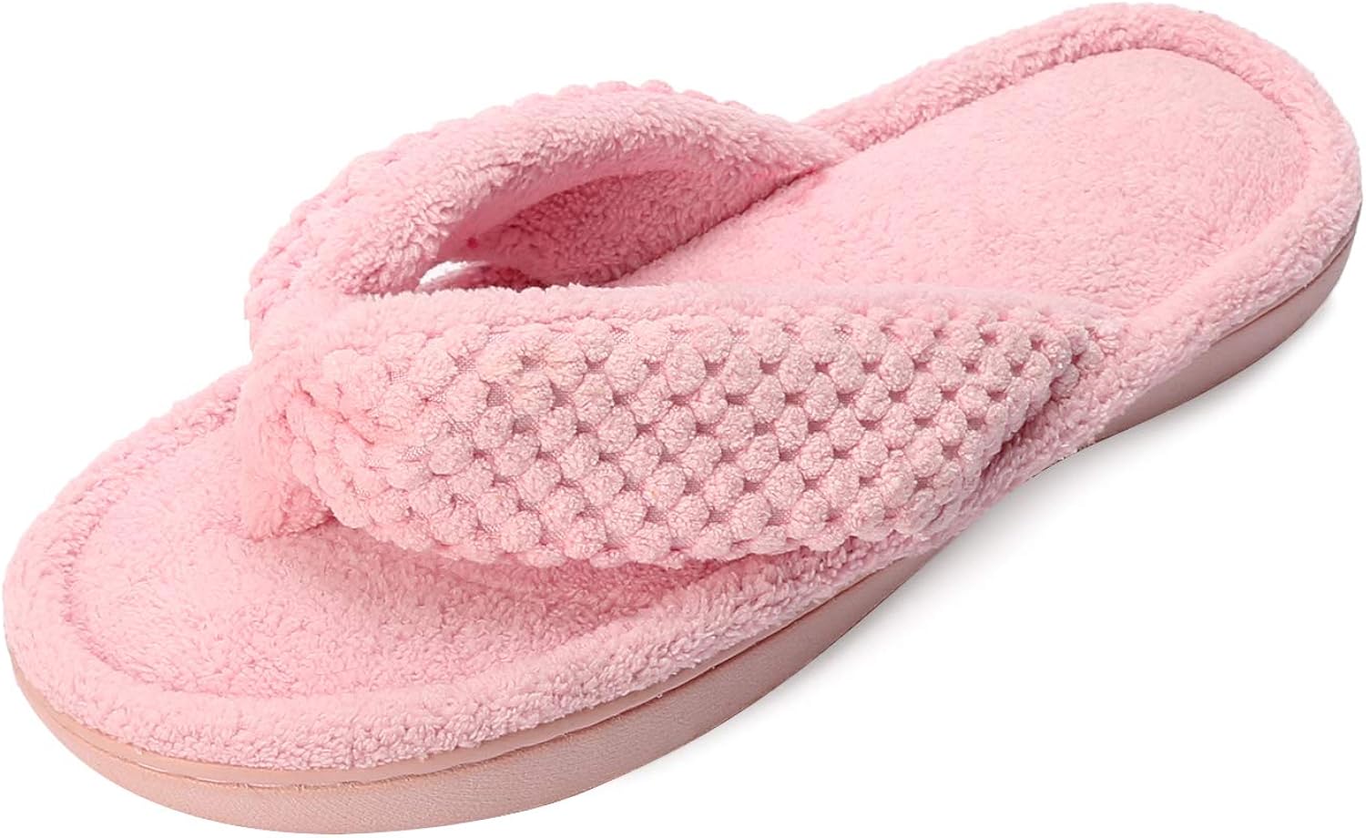 Amazon.com: PENNYSUE Women's Comfy Flip Flops Indoor House Slippers with Memory Foam Thong 