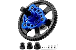 Rcarmumb 54T Spur Gear Upgrades Part for Slash Stampede Rustler 4X4（VXL）, Hardened Steel Slipper Clutch Eliminator 54T Spur Gear with Pinions Gears Set(15T 17T 19T) RC Upgrades,#6878,Navy Blue