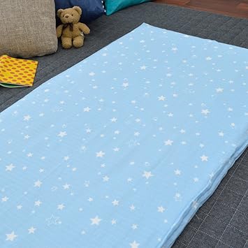 Amazon お昼寝布団 カバー 綿100 敷き布団カバー 75 125cm スター サックス かわいい おひるね ファスナー 布団カバー ベビー マタニティ 通販