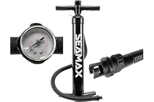 Seamax Double Action Hand Pump for Inflatable SUP and Sport Inflatable Boat, 2Lbs Light Weight, Easy to Reach 15 PSI with 20m