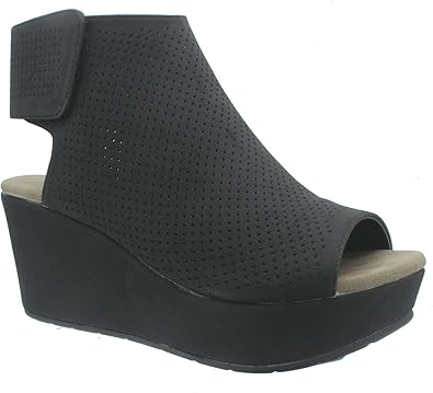 pierre dumas black wedges