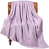 BEDELITE Fleece Blanket Lilac Throw Blankets for Couch & Bed, 300GSM Luxury Plush Cozy Fuzzy Blanket 50" x 60", Super Soft Warm Lightweight Throw Blanket for Travel Camping