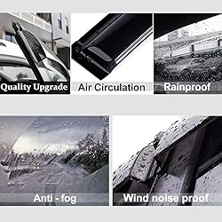 Wensdy 4Pcs Side Window Deflector Visor Rain Guard