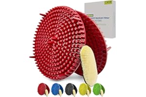X5MPLXPMX 10.4" Heavy Duty Grit Trap (2-Pack) & Wash Mitt Kit - Premium Car Wash Bucket Filter Insert, Dirt Separator, Fits 3