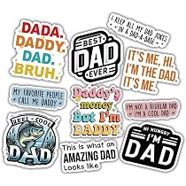 Amazon.com: (10pcs) Dad Stickers Funny Father Stickers Best Dad ...
