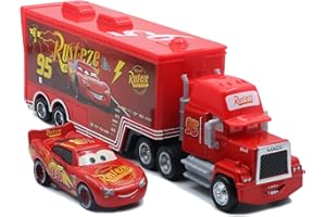 WISHLUCK Car Toy 2 3 Truck and Car Set, 1:55 Diecast Model Mini Vehical, Compact Portable & Collectible Car Toys for Kids Boy Birthday